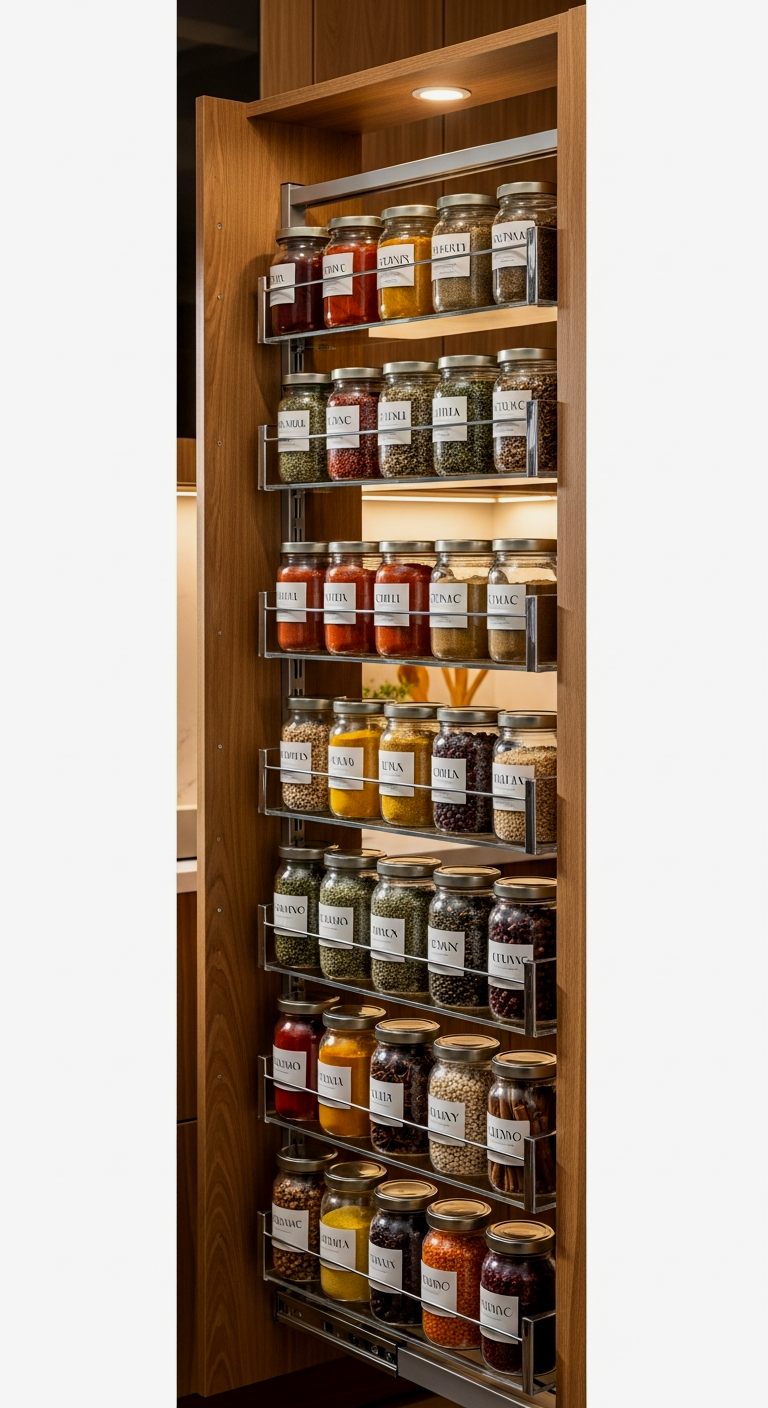 Space-Saving Pull-Out Pantry