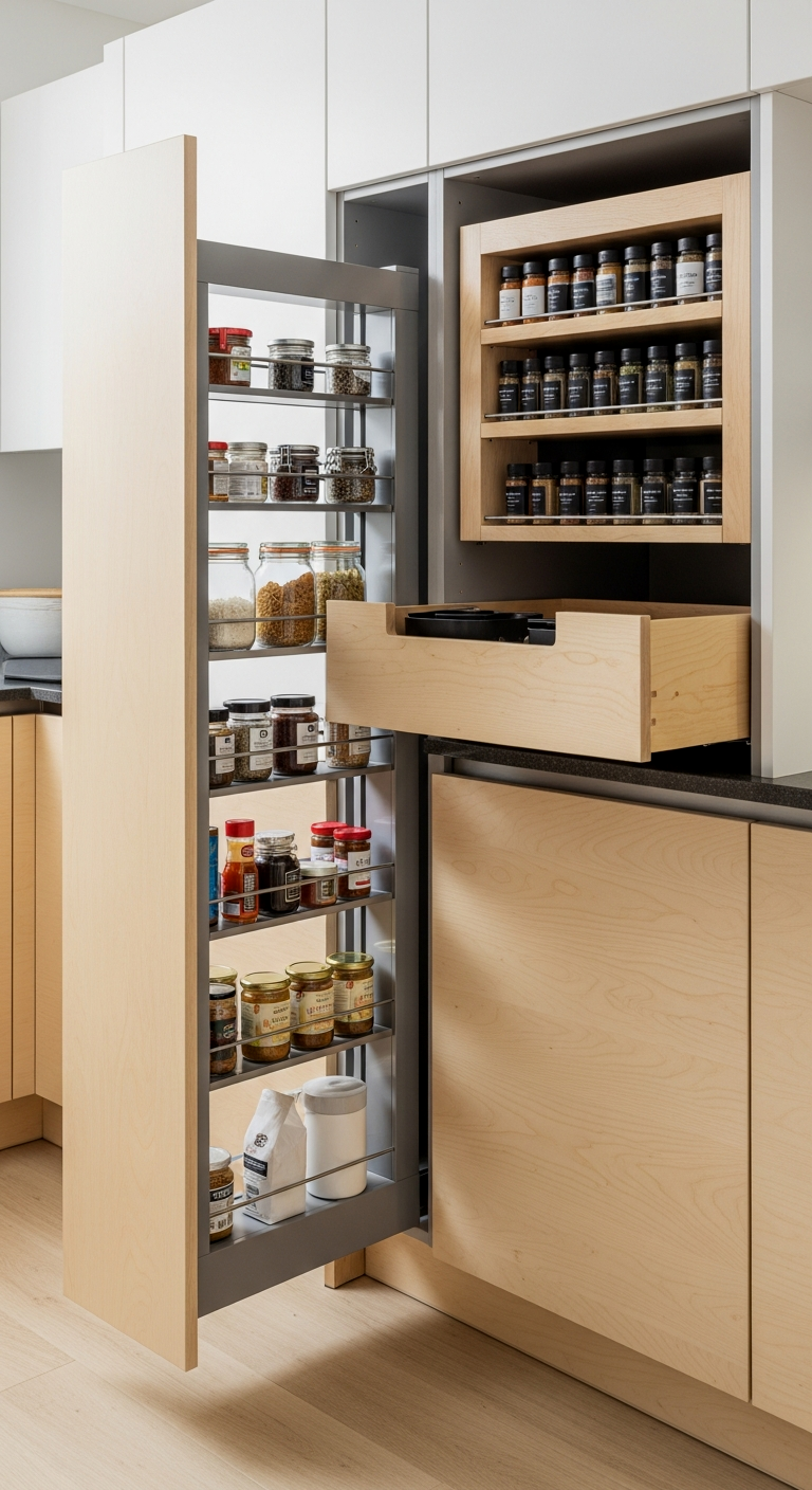 Hidden Pull-Out Storage