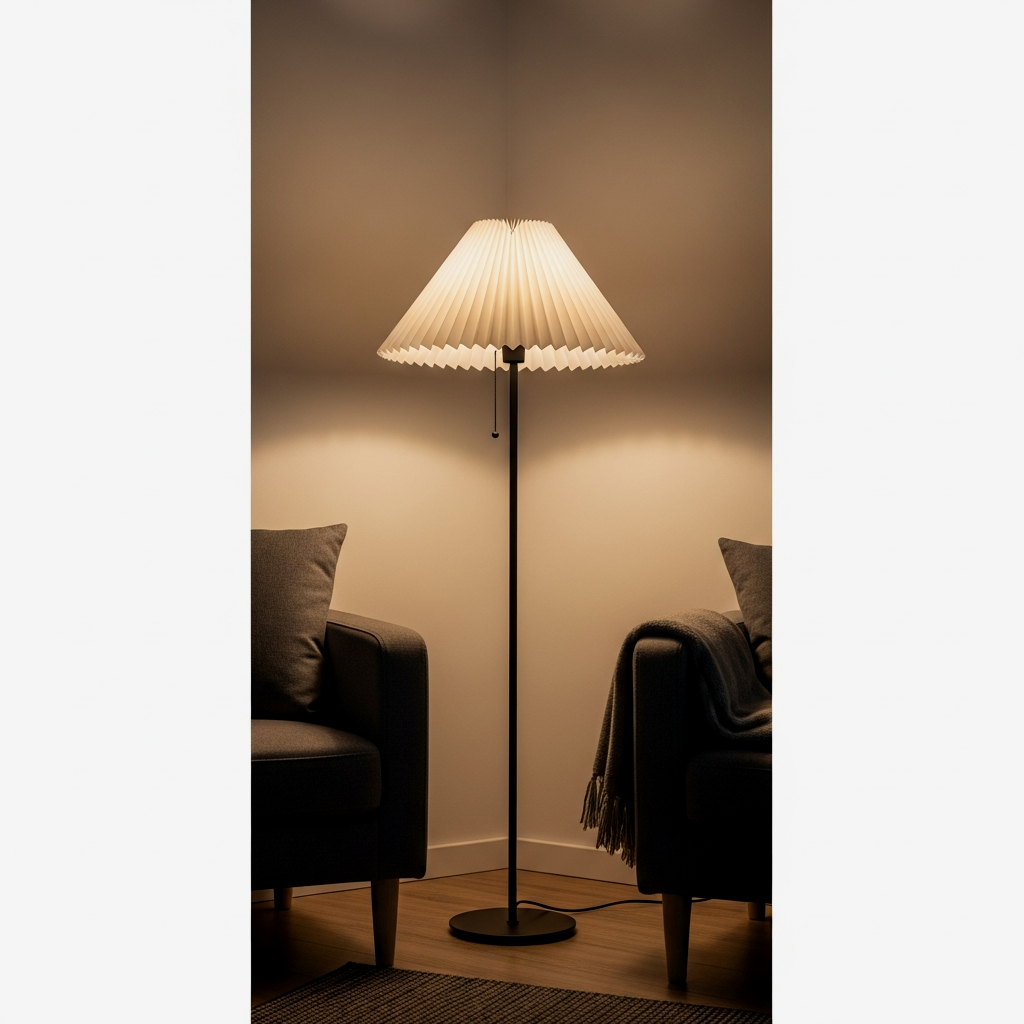 The Concertina Pleat Floor Lamp