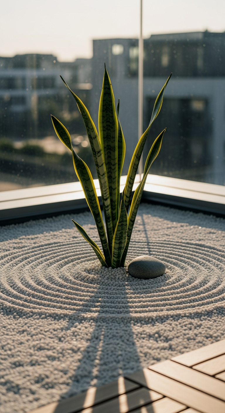 Minimalist Zen Balcony Design
