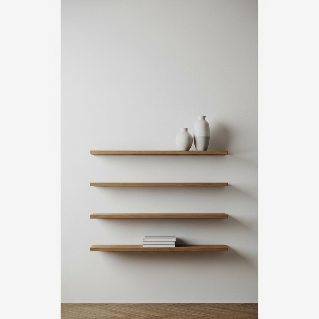 The Floating Oak Wall Shelving