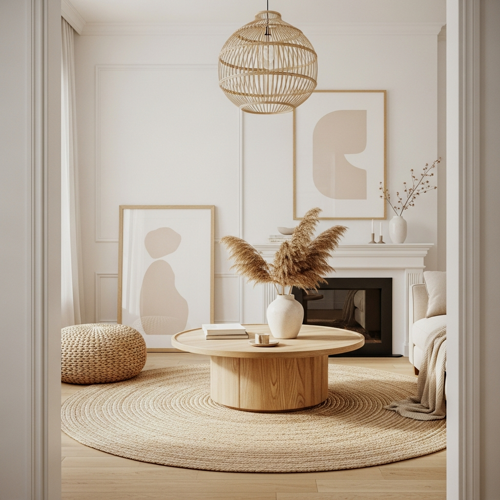 Bone White & Textural Jute