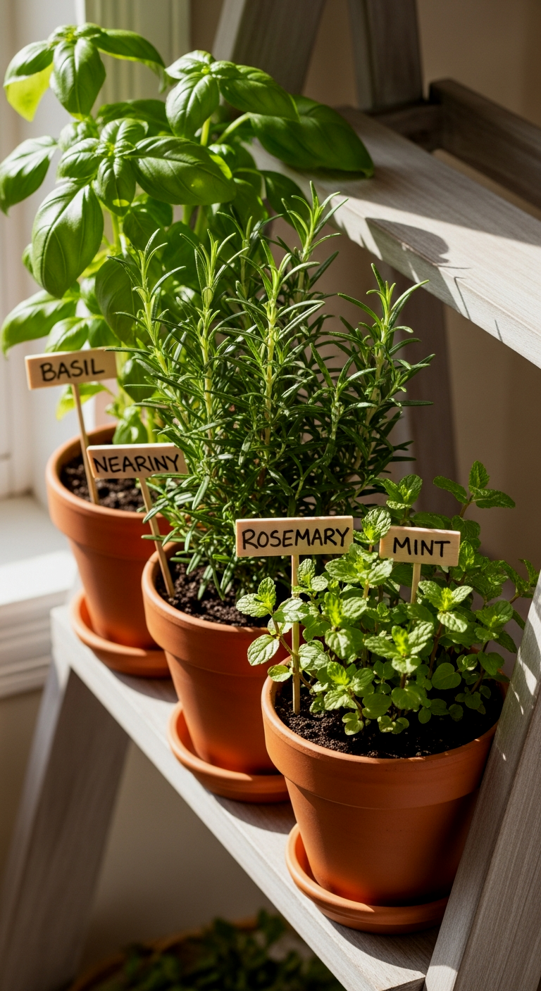 Tiny Balcony Kitchen Herb Garden