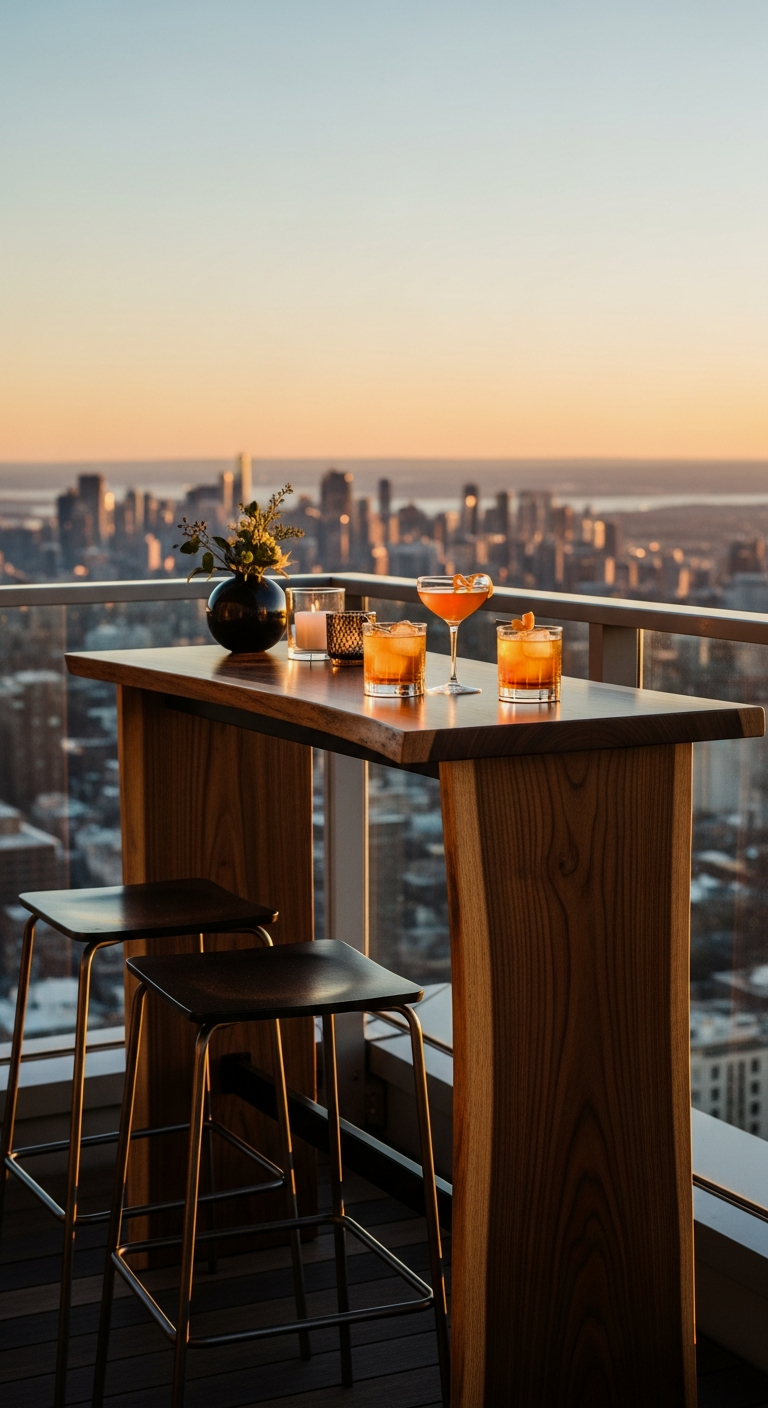 Narrow Bar Height Table