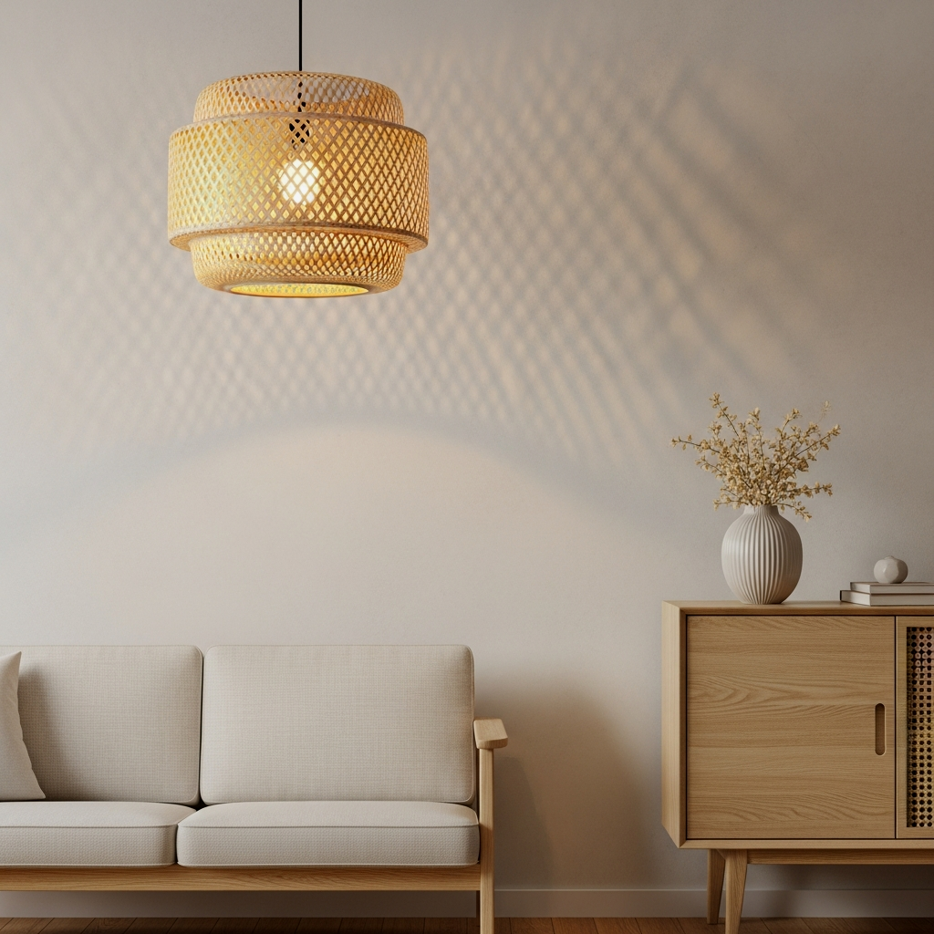 Intricate Bamboo Pendant Weaves
