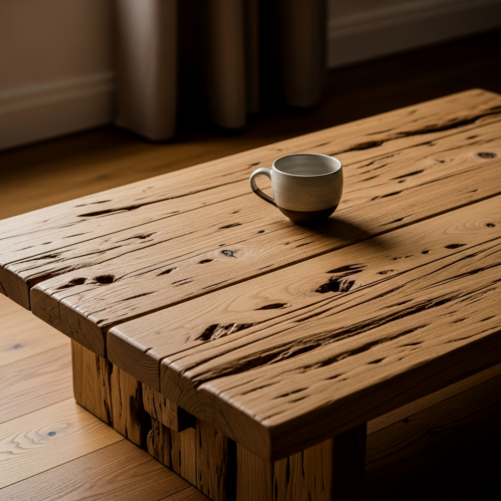Raw Wood Grain Coffee Table