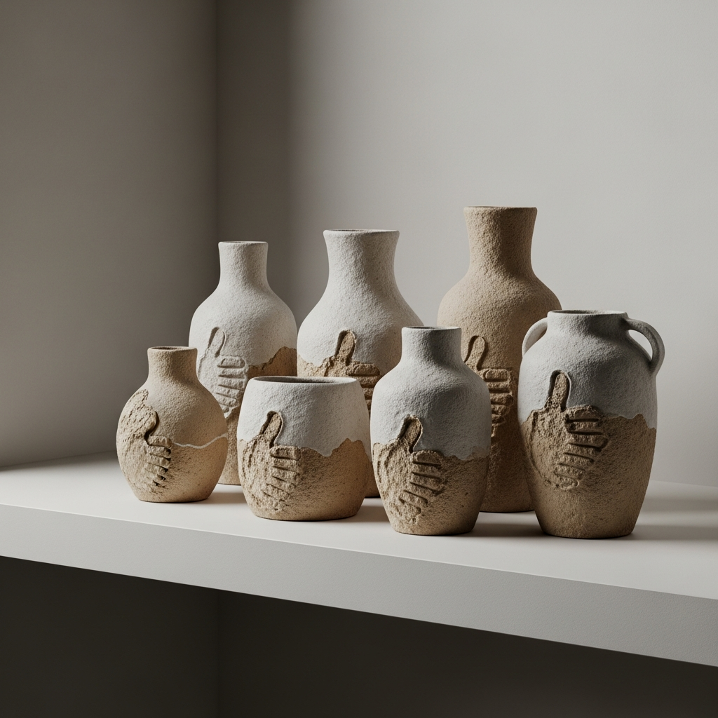 Handmade Textured Ceramic Vases