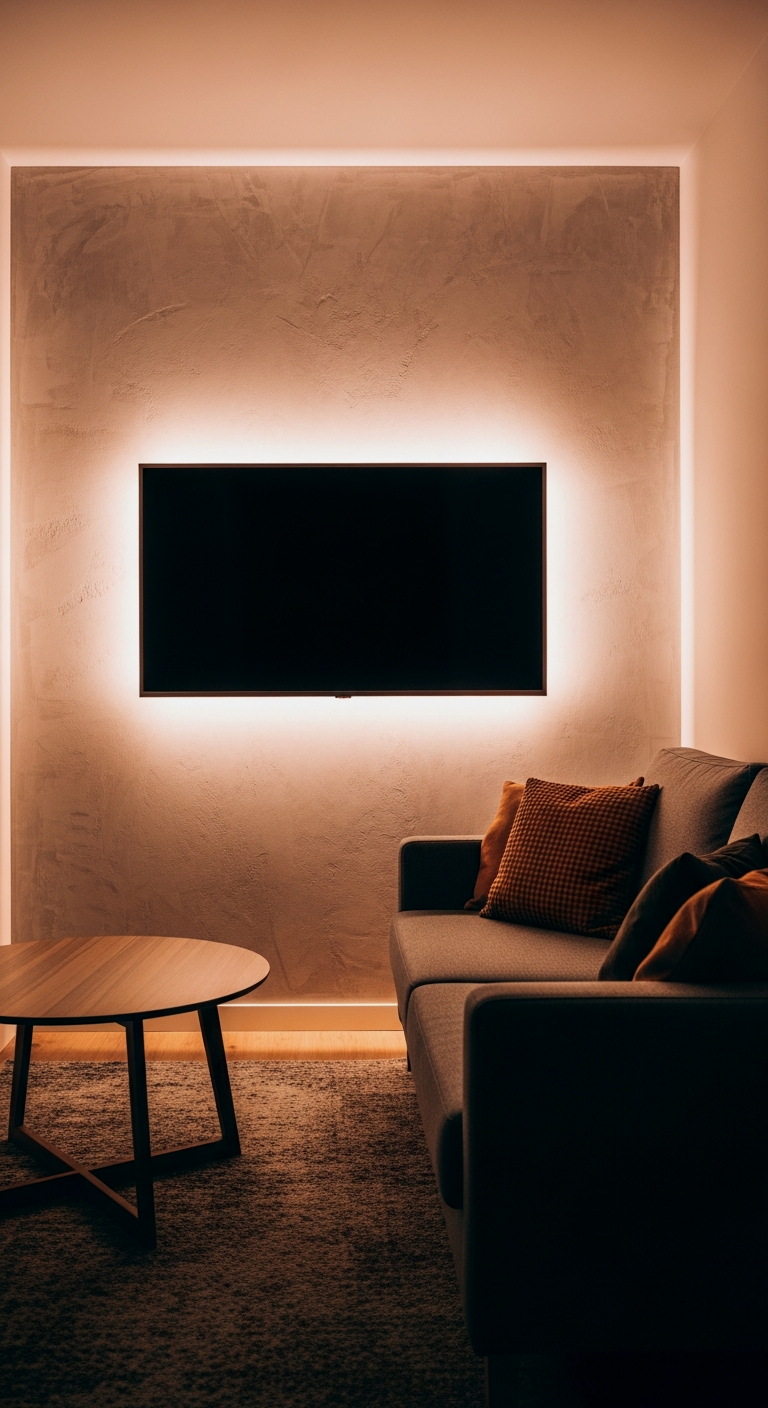 LED Backlighting Behind the TV