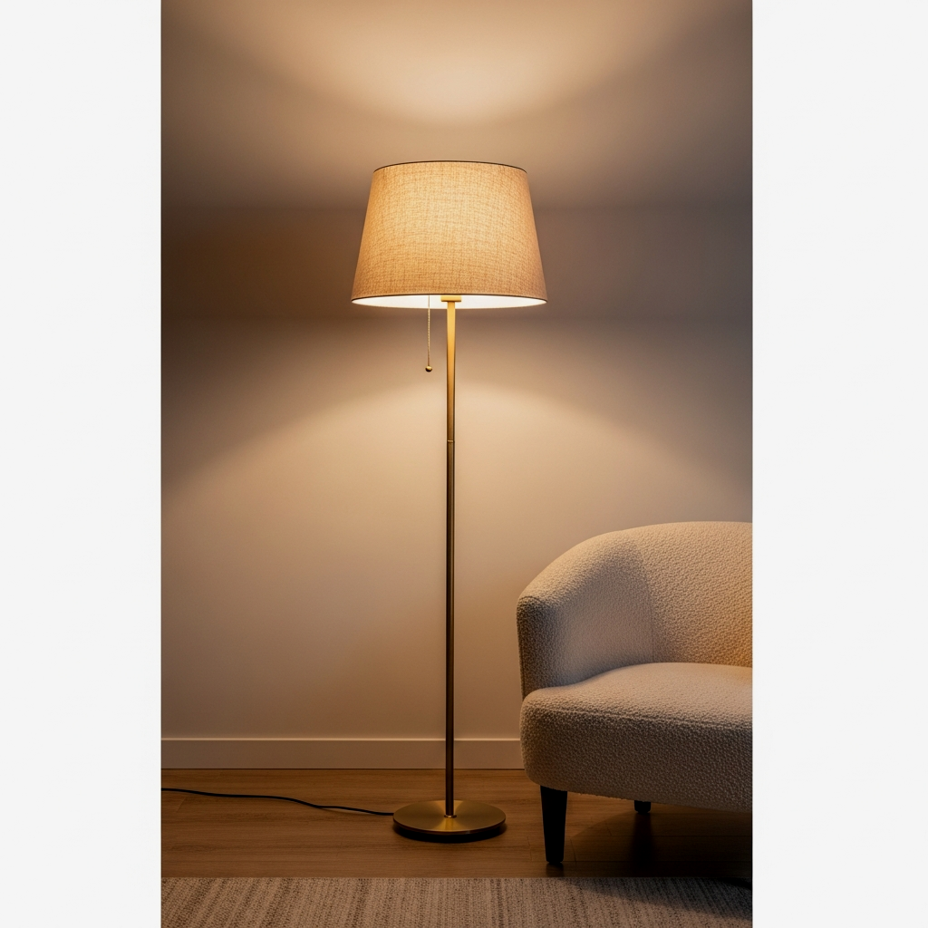 Textured Linen Floor Lamps
