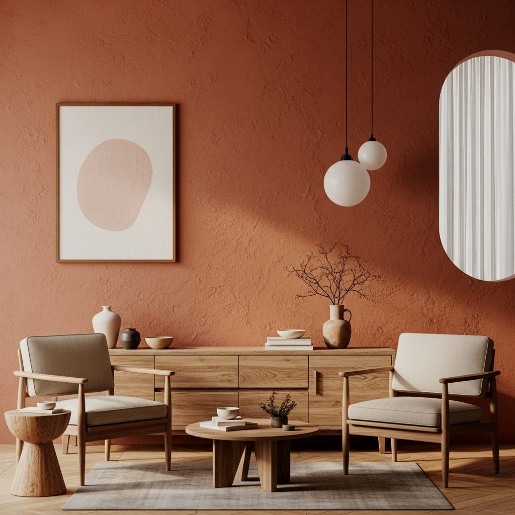 Dusty Terracotta & Natural Oak