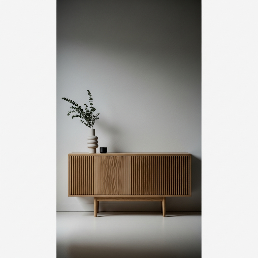 The Slat-Front Wood Credenza