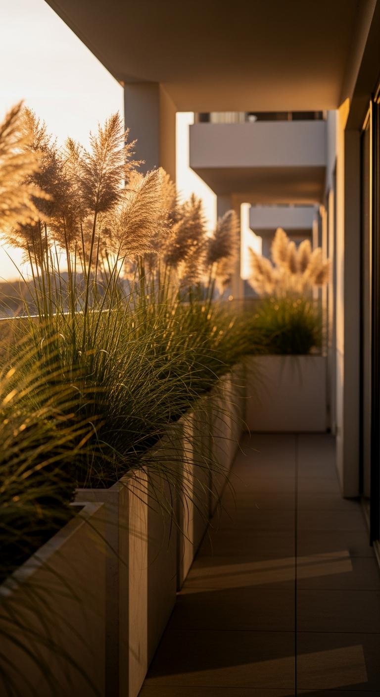 Potted Tall Ornamental Grasses