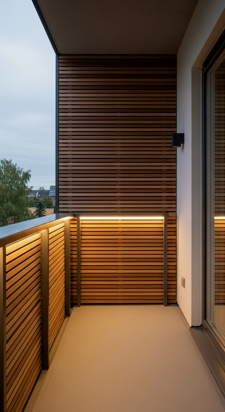 Wooden Slat Privacy Screen