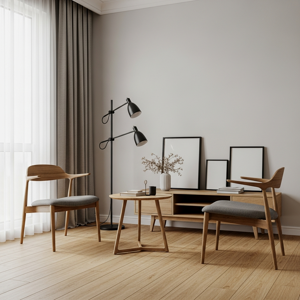 Modern Contrast with Black Details