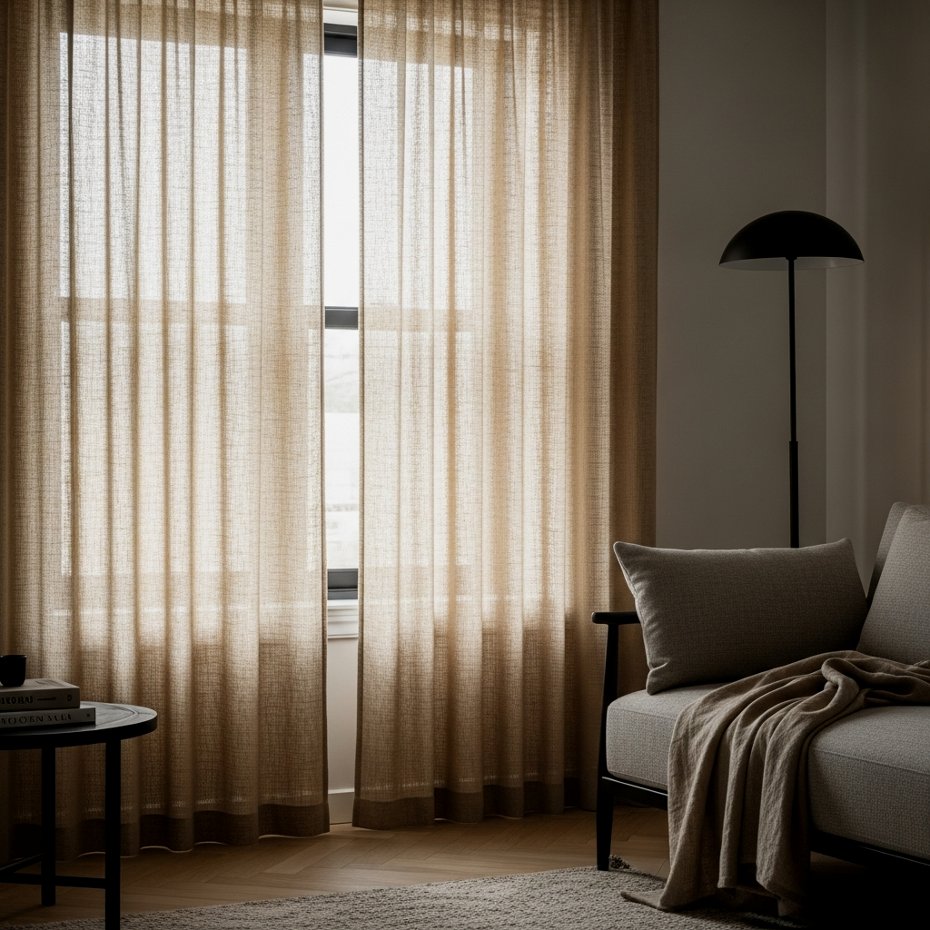 Earthy Hemp Fabric Drapes