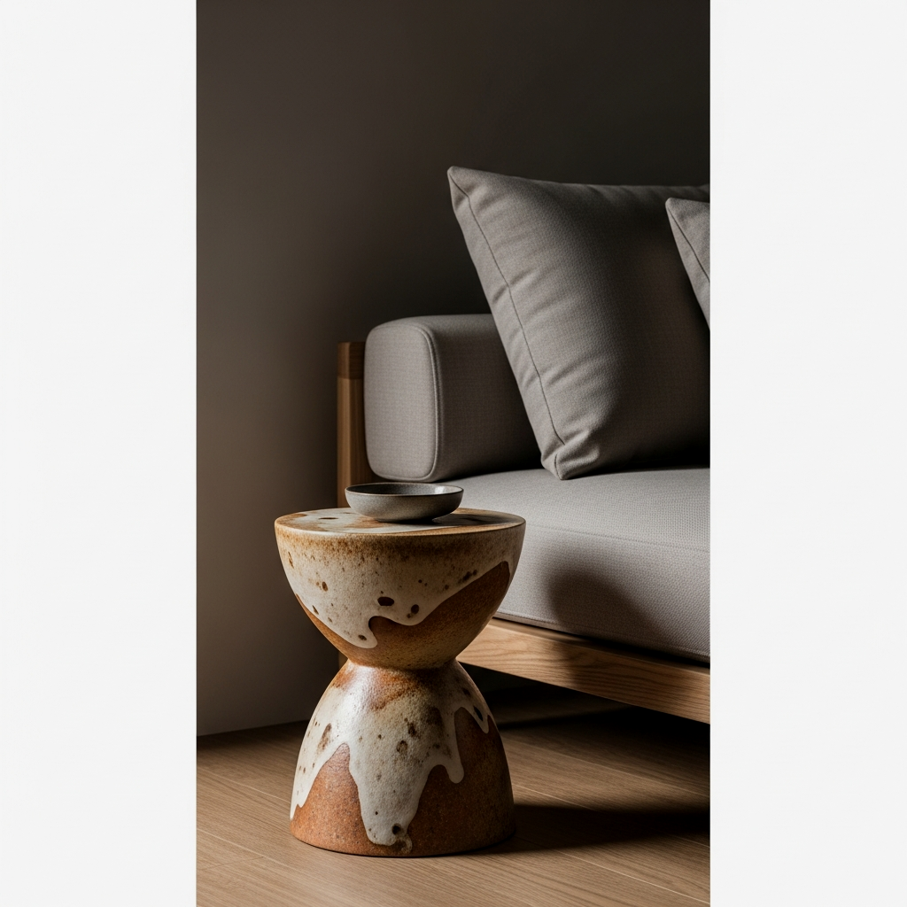The Hand-Finished Ceramic Side Table