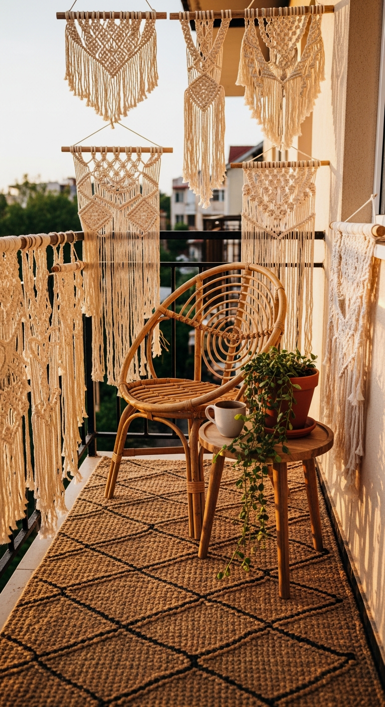 Bohemian Tiny Balcony Retreat
