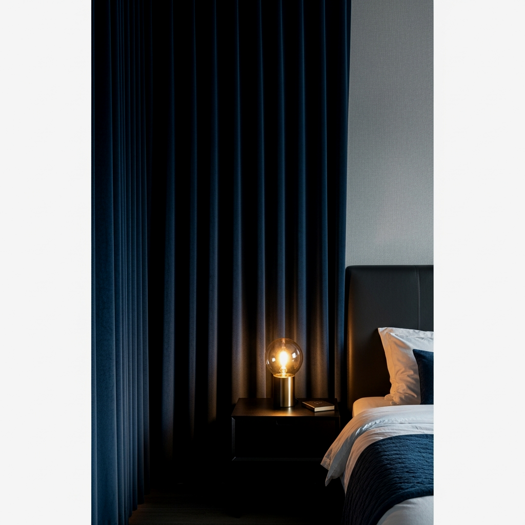 Velvet Curtains and Ambient Glow