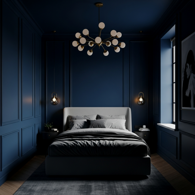 Dark Masculine Bedroom: The Secret to Using Moody Hues in Tiny Spaces