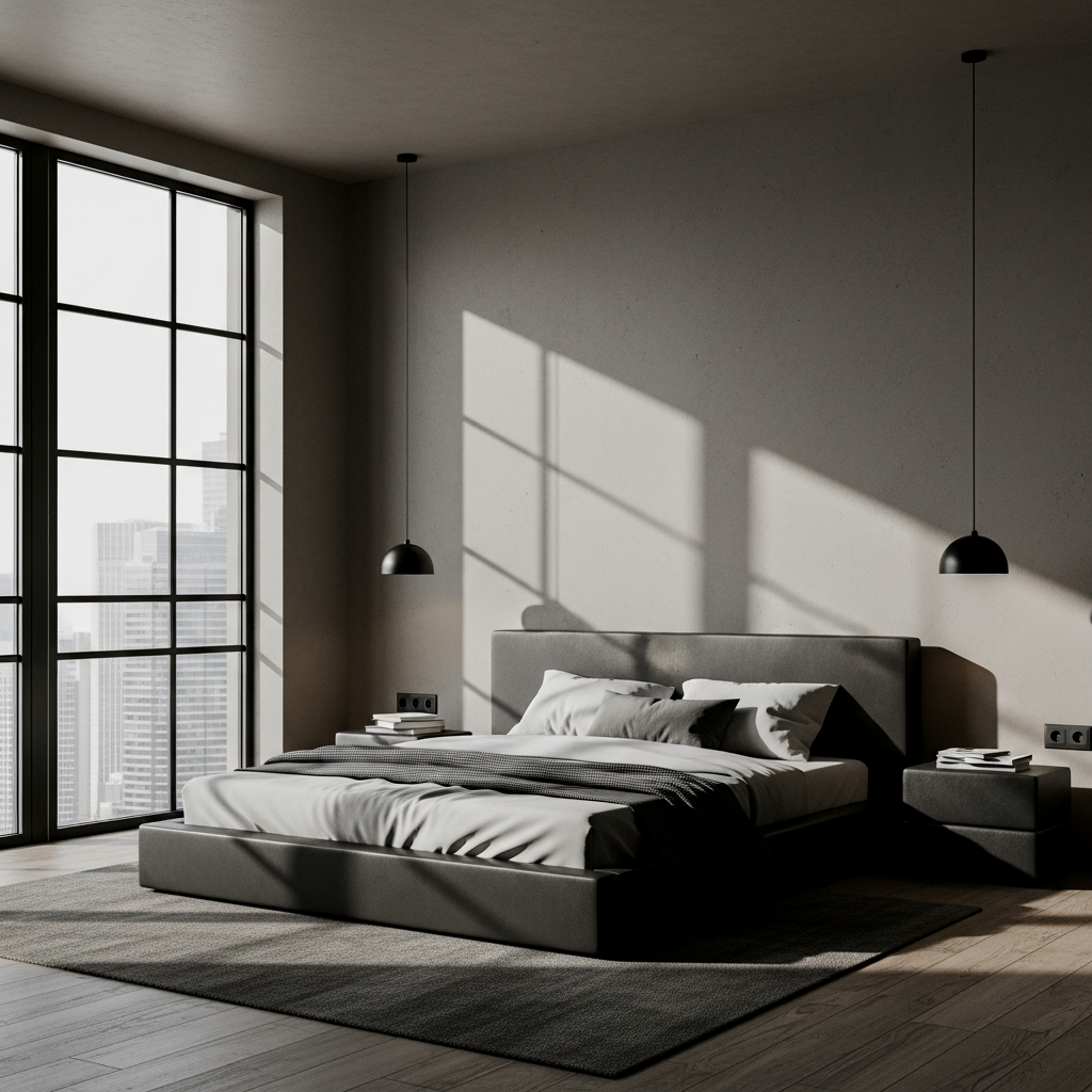 Raw Steel Platform Bed
