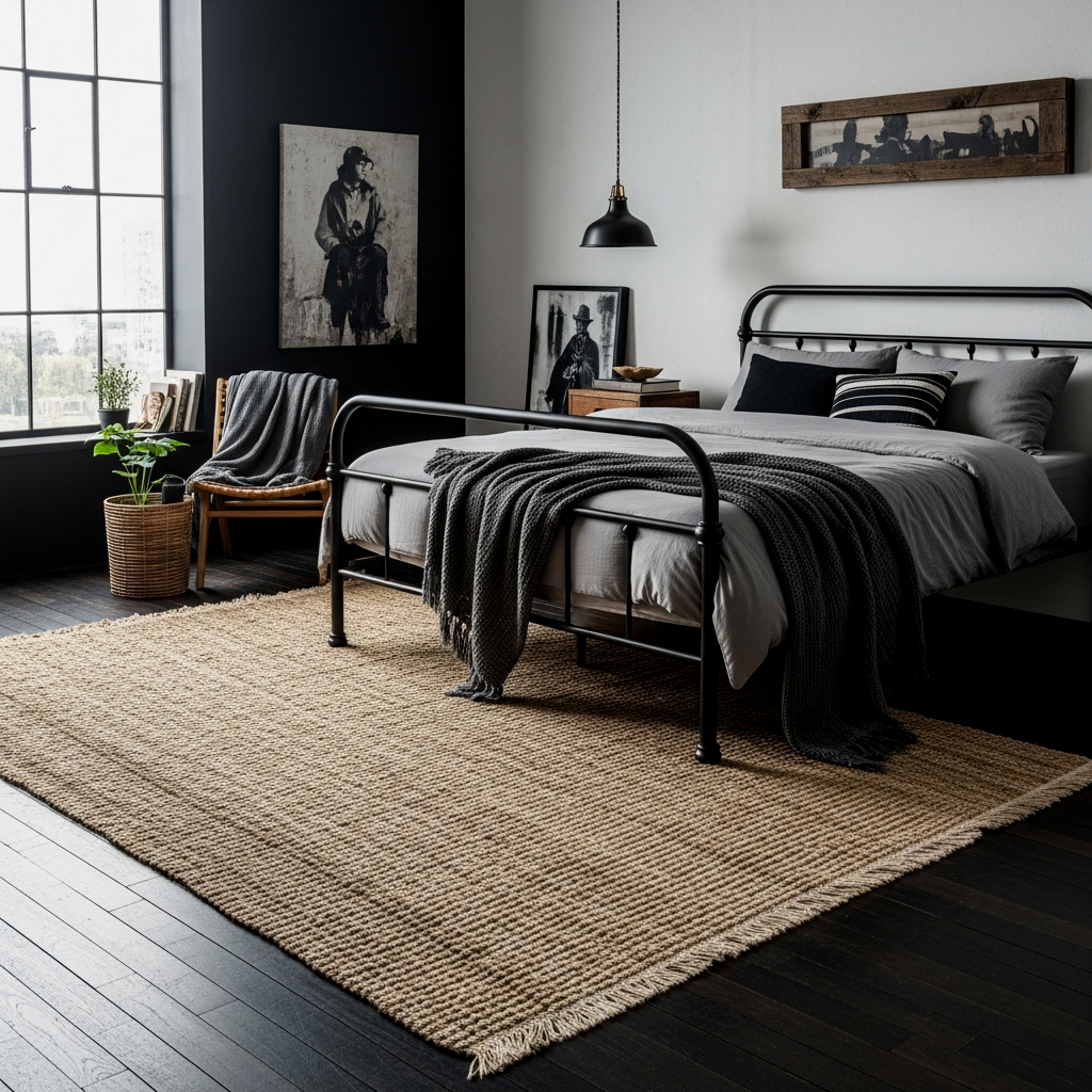 Rugged Textured Area Rug