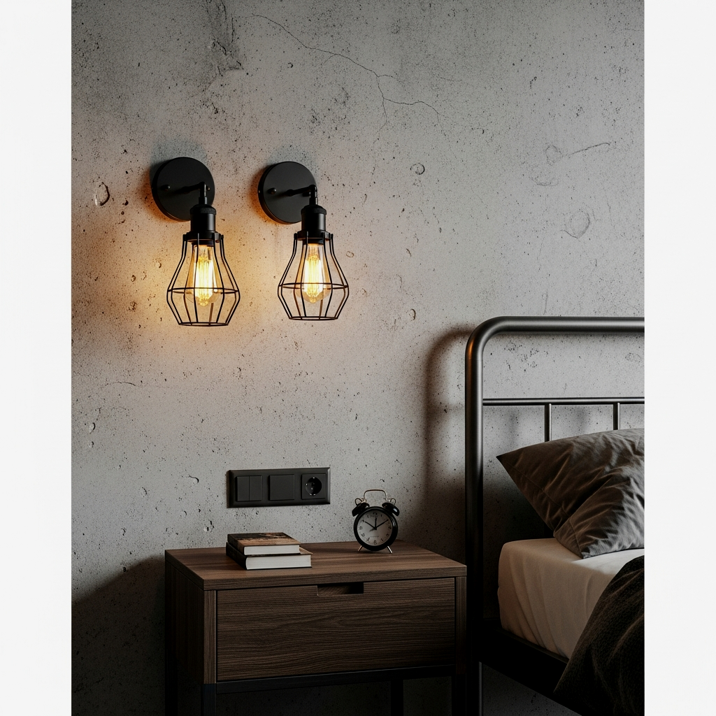 Caged Bulb Sconces