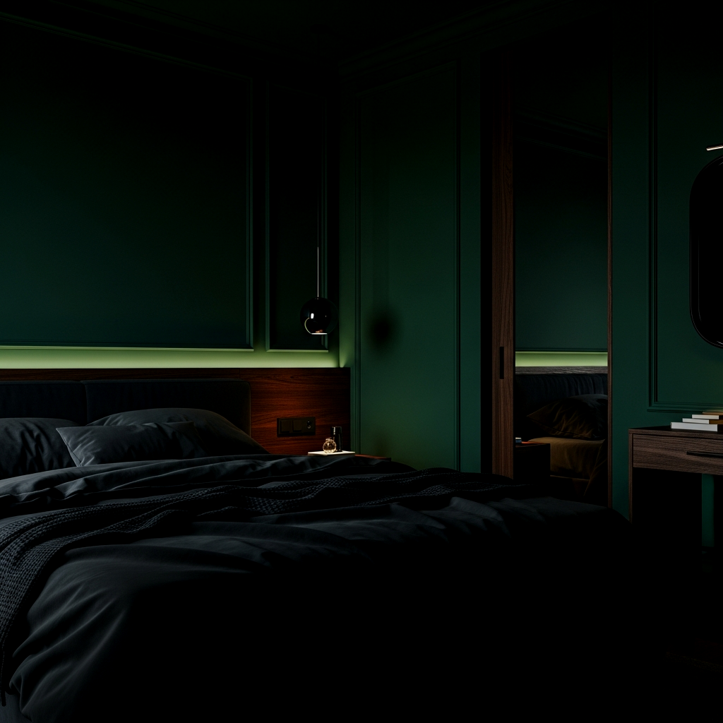 Sophisticated Emerald and Black Tones