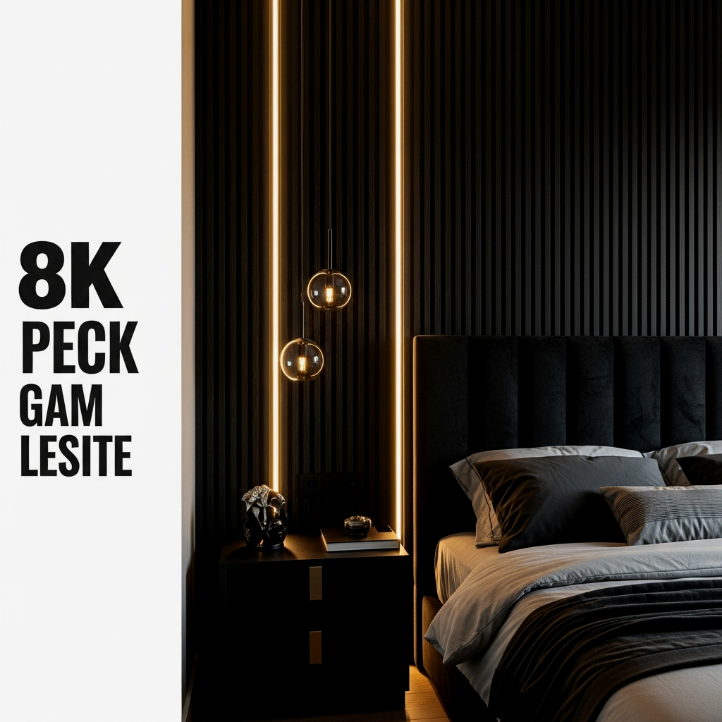 Modern Ebony Wood Paneling