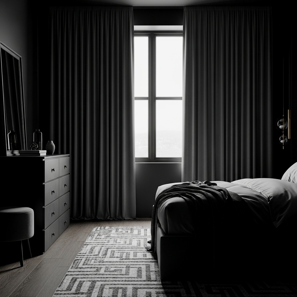 Slate Gray Velvet Drapes and Natural Light