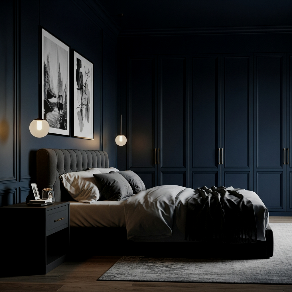 Midnight Blue and Matte Black Layering
