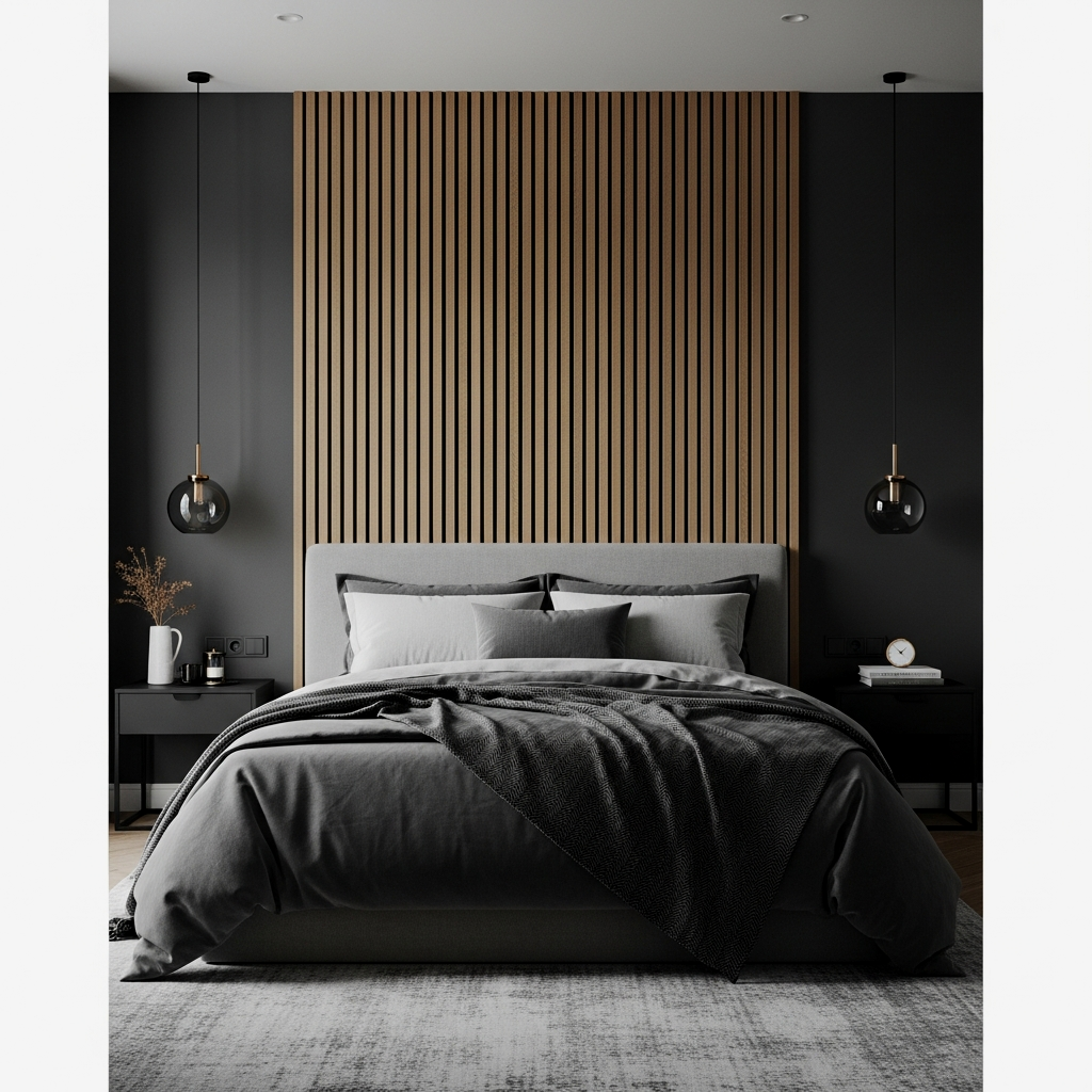 DIY Vertical Wood Slat Wall