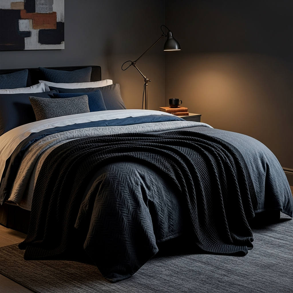 High-Texture Waffle Weave Throws