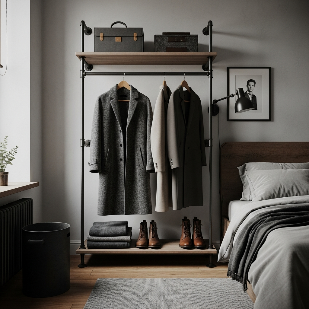 Industrial Pipe Open Closet System