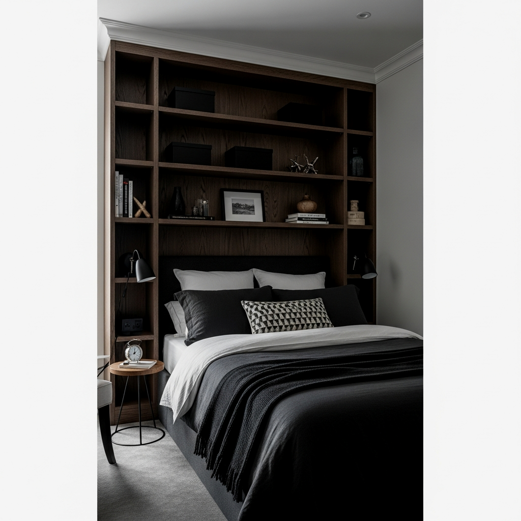 The Vertical Bookcase Headboard