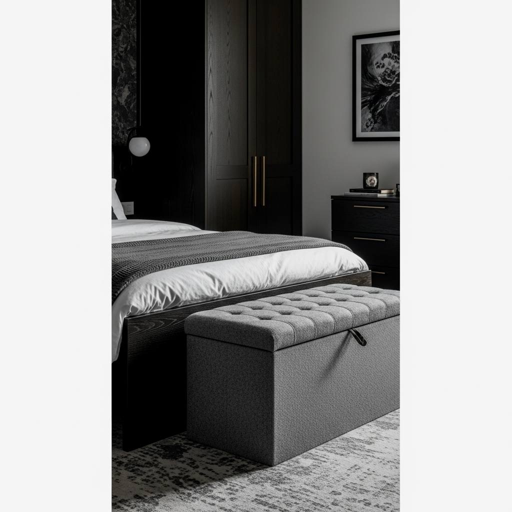 Multi-Functional Wool Storage Ottomans