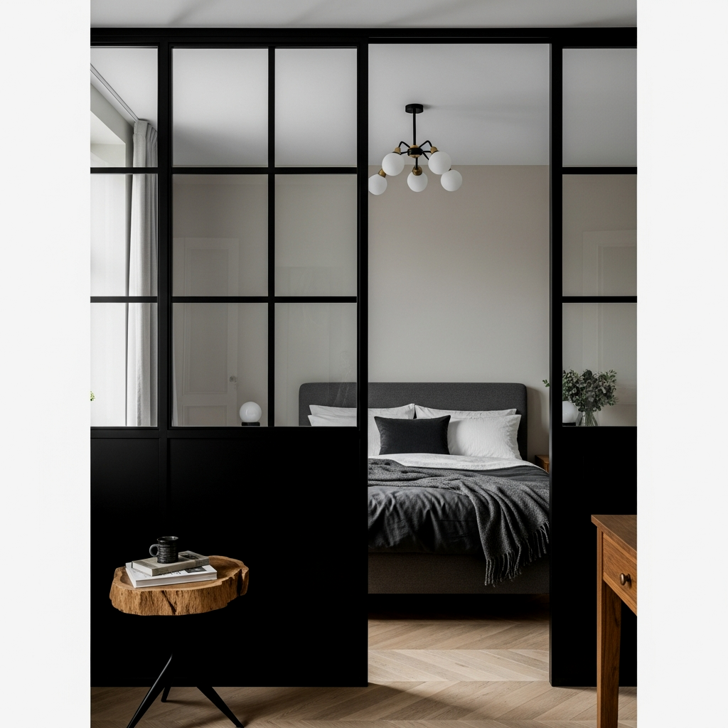 The Glass Partition Room Divider