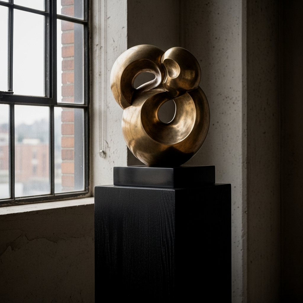Solid Bronze Abstract Sculpture