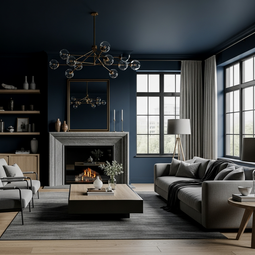 Stormy Navy Blue