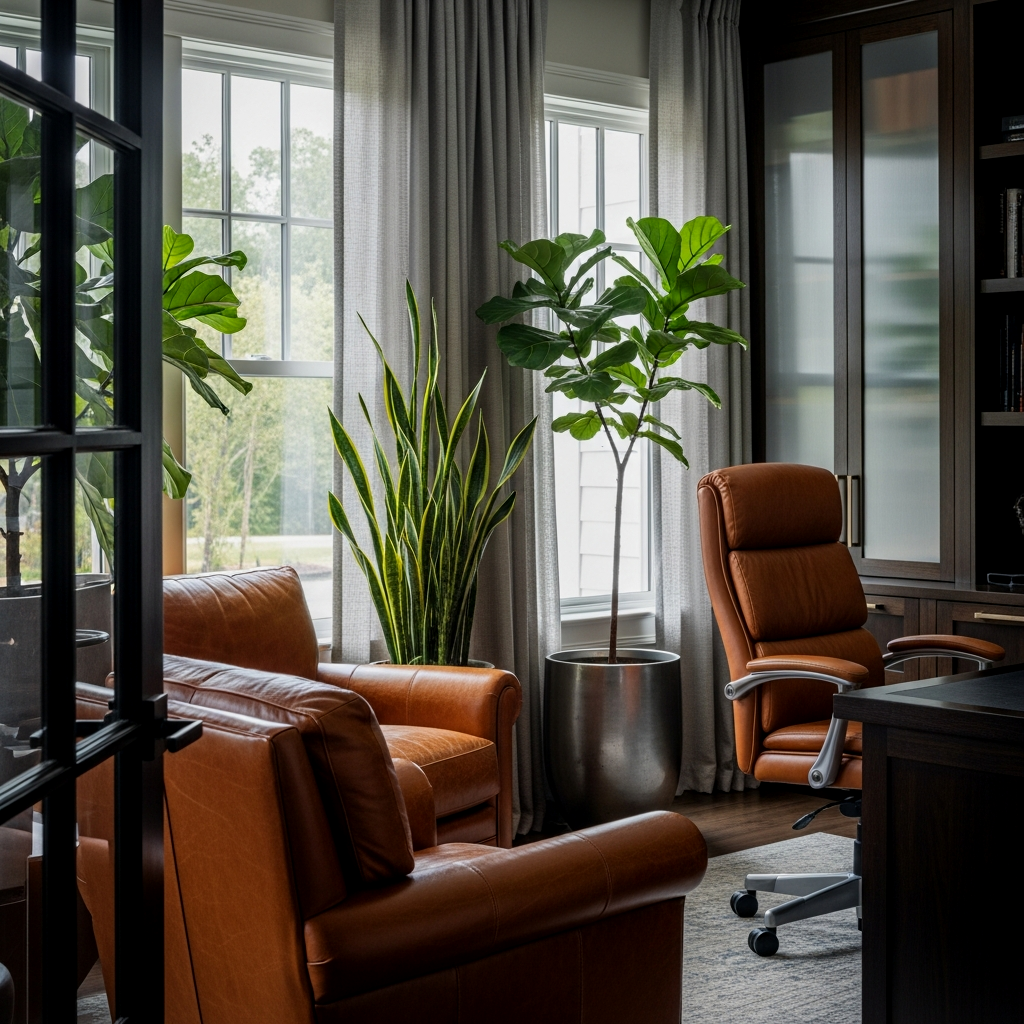 The Sun-Drenched Leather Lounge