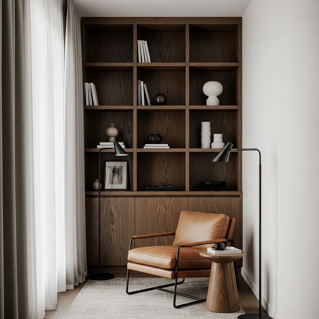 15 Small Masculine Living Room Ideas: Vertical Storage