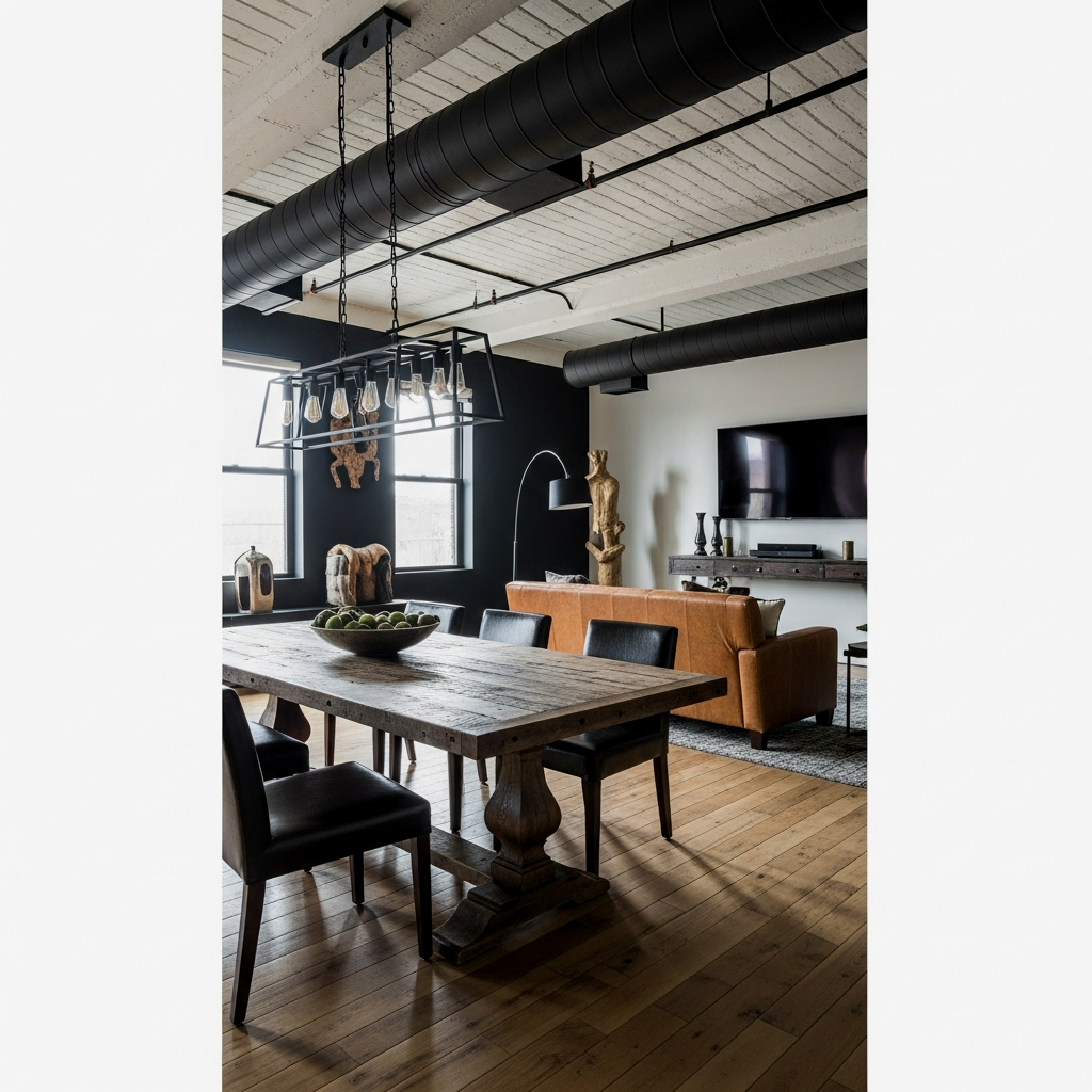 14 Industrial Masculine Decor Pieces: Exposed Ductwork Luxe