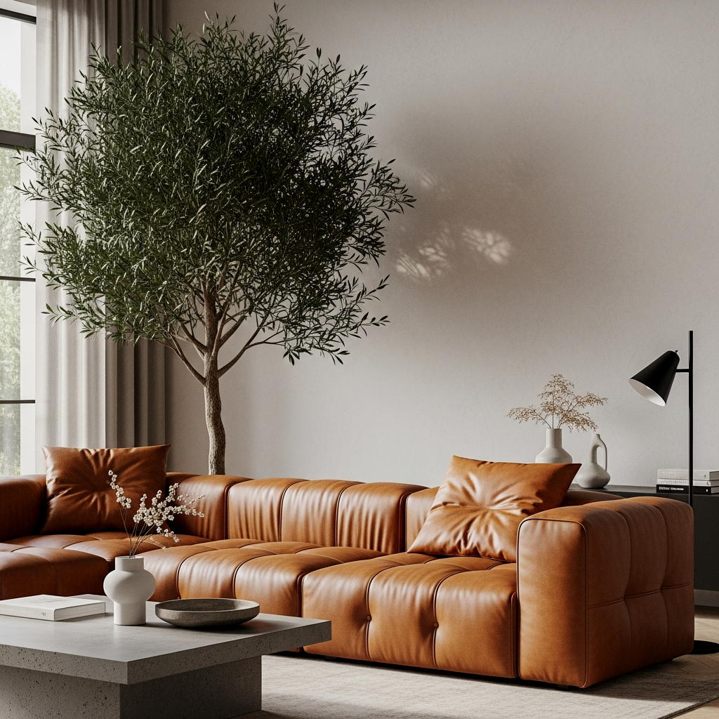 10 Leather Furniture Rules: The Cognac Statement Piece
