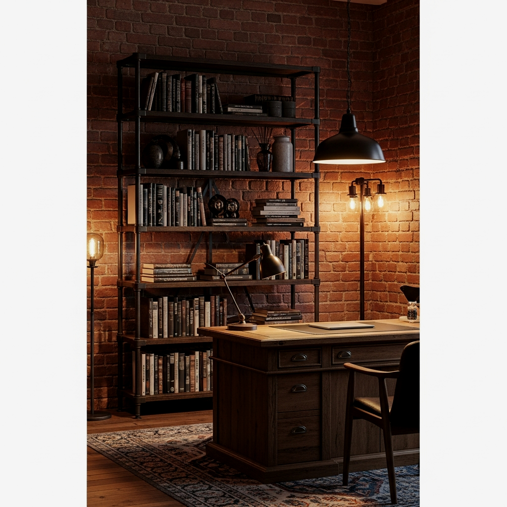 14 Industrial Masculine Decor Pieces: Raw Steel Meets Oak