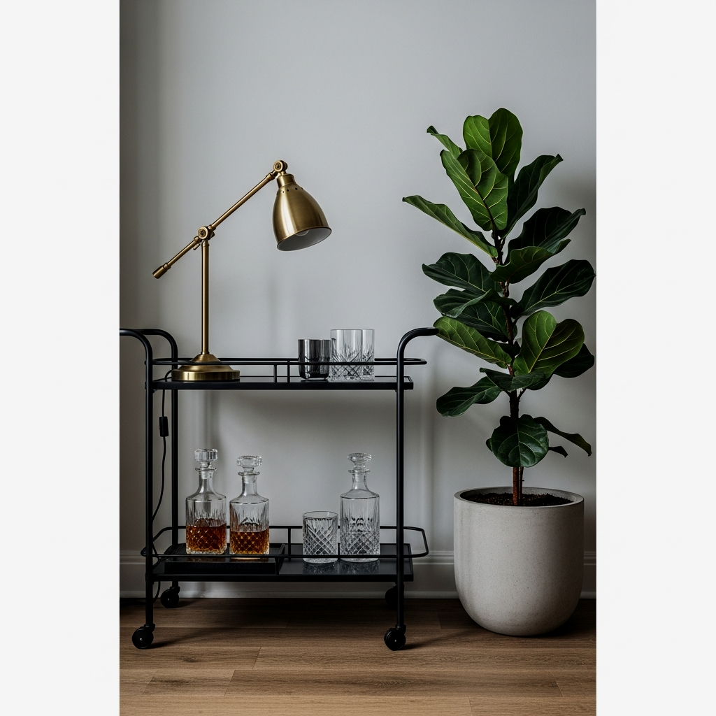 14 Industrial Masculine Decor Pieces: The Iron Bar Cart