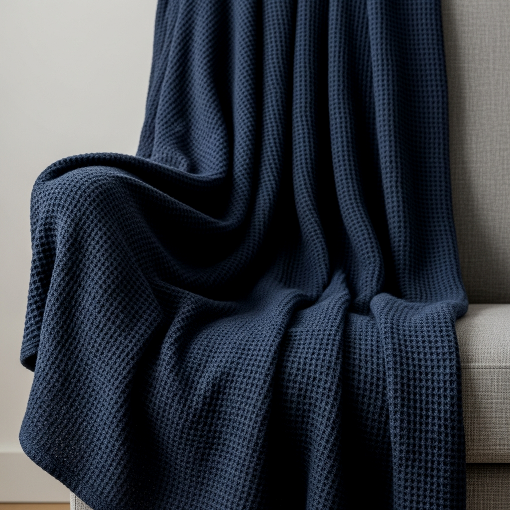 Weighted Waffle Knit Throw