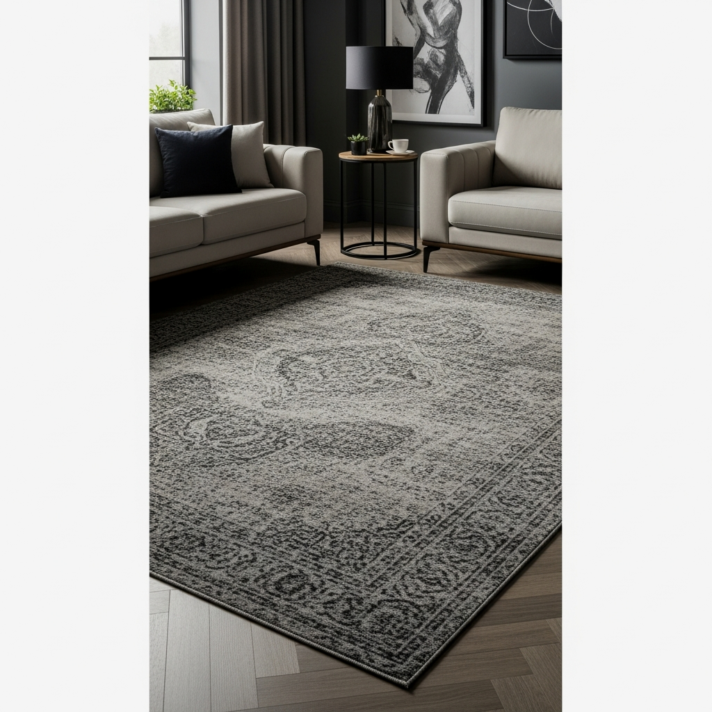 Geometric Wool Area Rug