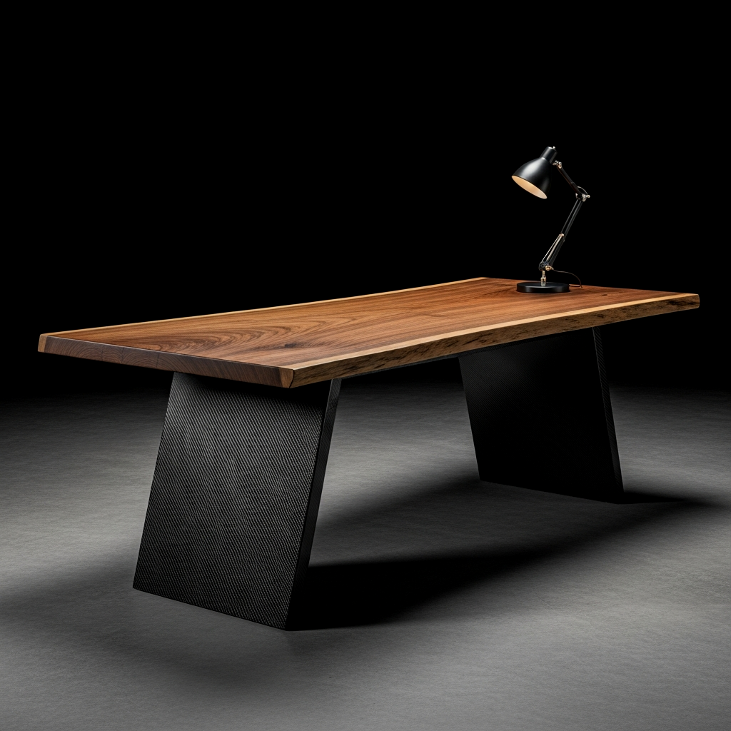 The Centerpiece: Sculptural Carbon Fiber and Wood