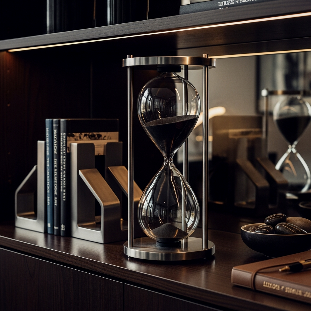 Minimalist Glass Hourglass