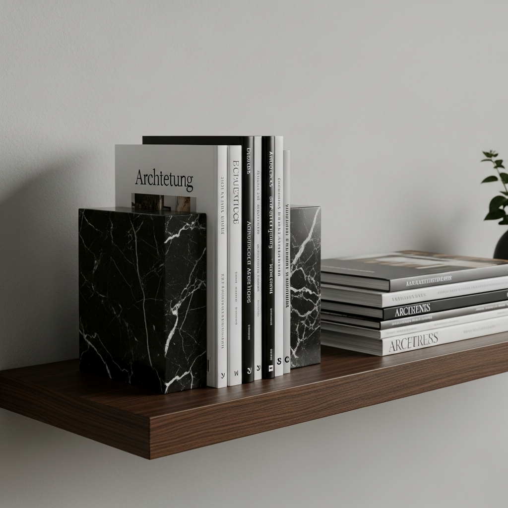 Heavy Marble Bookends