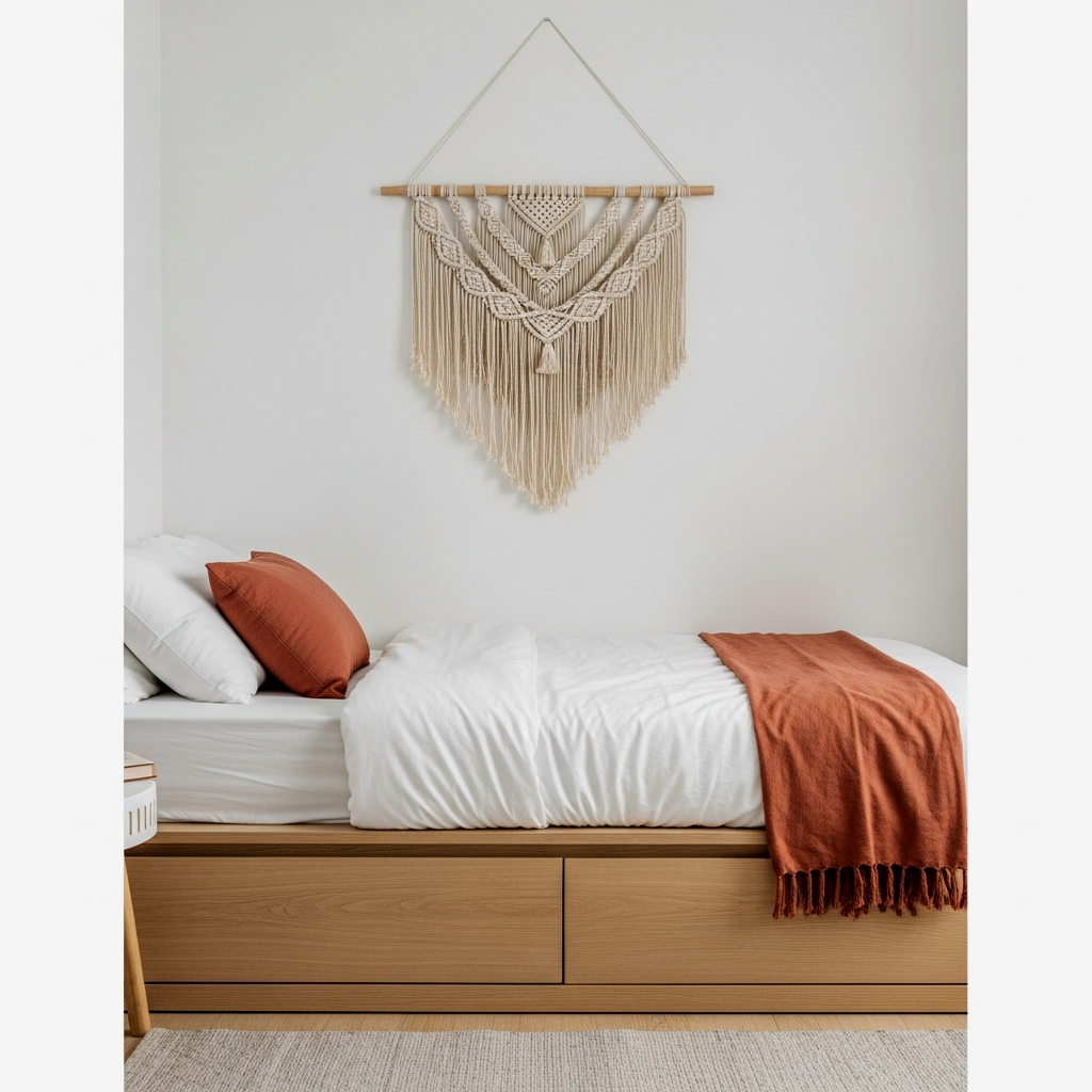 Minimalist Light Wood Platform Bed